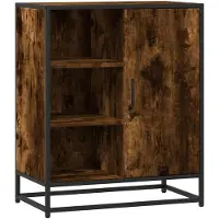 vidaXL Dressoir 62x35x76 cm bewerkt hout gerookt eikenkleurig