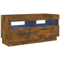 vidaXL TV-kast met LED-verlichting, gerookt eikenhout, 80x35x40 cm