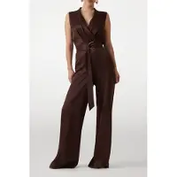 Guess Marciano GUESS Iva Overlap Ss Jumps Rich Brown Size: 36 | Jumpsuits Outlet | Dames | Bruin