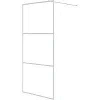 vidaXL Inloopdouchewand 90x195 cm transparant ESG-glas wit