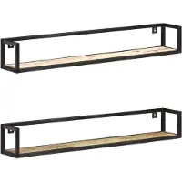 vidaXL Wandschappen 2 st 120 cm massief gerecycled hout