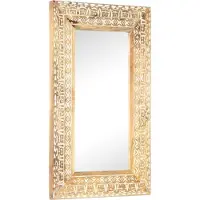 vidaXL Spiegel handgesneden 80x50x2,6 cm massief mangohout