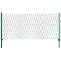 vidaXL Gaashek met palen, staal, 25 x 0,75 m, groen