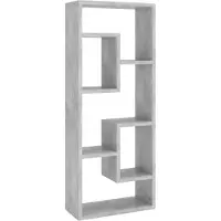 vidaXL Wandschap 36x16x90 cm bewerkt hout betongrijs