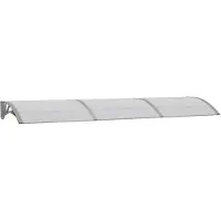 vidaXL Overkapping voor deur, grijs, 300x75 cm, polycarbonaat