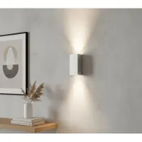 Artdelight Wandlamp Dante 2 lichts 15,5 x 6,5 cm aluminium
