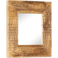 vidaXL Spiegel handgesneden 50x50x2,5 cm massief mangohout