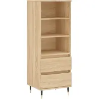 vidaXL Hoge kast 40x36x110 cm bewerkt hout sonoma eiken