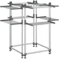 vidaXL Wasrek 107x107x120 cm aluminium