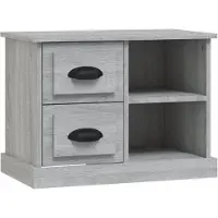 vidaXL Nachtkastje 60x35,5x45 cm grijs sonoma eikenkleurig
