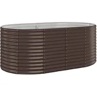 vidaXL Plantenbak 175x100x68 cm gegalvaniseerd staal bruin