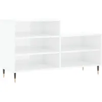 vidaXL Schoenenkast 102x36x60 cm bewerkt hout hoogglans wit