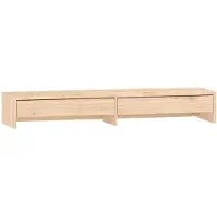 vidaXL Monitorstandaard 100x27x15 cm massief grenenhout