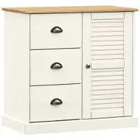 vidaXL Dressoir met laden, model VIGO, 78x40x75 cm, massief grenenhout
