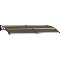 vidaXL Overkapping, zwart, 240x100 cm, polycarbonaat