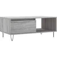 vidaXL Salontafel grijs Sonoma, 90x50x36,5 cm, houtvezel