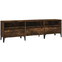 vidaXL Tv-meubel 150x30x44,5 cm bewerkt hout gerookt eikenkleurig