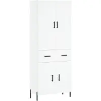 vidaXL Hoge kast 69,5x34x180 cm bewerkt hout wit