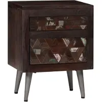 vidaXL Nachtkastje 40x30x50 cm massief gerecycled hout