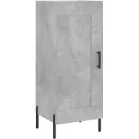 vidaXL Dressoir 34,5x34x90 cm bewerkt hout betongrijs