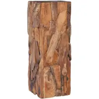 vidaXL Bijzettafel 30x30x80 cm massief teakhout