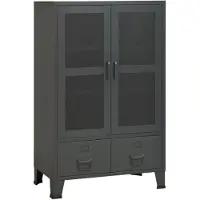 vidaXL Opbergkast industrieel 70x40x115 cm metaal antracietkleurig