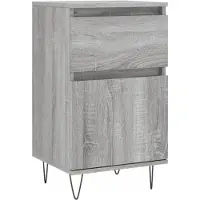 vidaXL Dressoir 40x35x70 cm bewerkt hout grijs sonoma