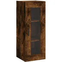 vidaXL Wandkast 34,5x34x90 cm gerookt eikenkleurig