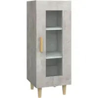 vidaXL Dressoir 34,5x34x90 cm bewerkt hout betongrijs