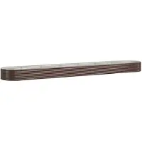 vidaXL Plantenbak 544x100x36 cm gegalvaniseerd staal bruin