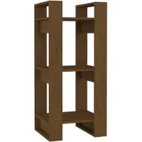 vidaXL Boekenkast/kamerscherm 41x35x91 cm massief hout honingbruin