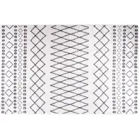 Super Merchant Vloerkleed wasbaar 160x230 cm zwart en wit