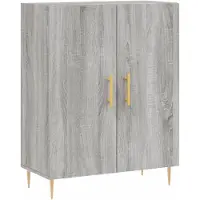 vidaXL Dressoir, grijs Sonoma, 69,5 x 34 x 90 cm, houtvezel