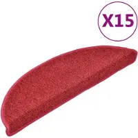 vidaXL Trapmatten 15 st 56x17x3 cm Röd Halfrond
