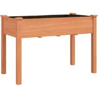 vidaXL Plantenbak met voering 118x59x76 cm massief vurenhout bruin