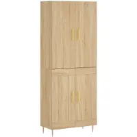vidaXL Hoge kast 69,5x34x180 cm bewerkt hout sonoma eikenkleurig