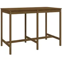 vidaXL Tuintafel, honingbruin, 159,5x82,5x110 cm, massief grenenhout