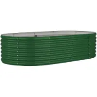 vidaXL Plantenbak 152x80x36 cm gegalvaniseerd staal groen