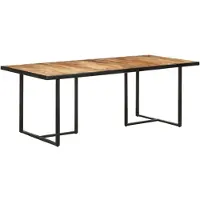 vidaXL Eettafel 200 cm ruw mangohout