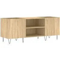 vidaXL Platenkast 121x38x48 cm bewerkt hout sonoma eikenkleurig