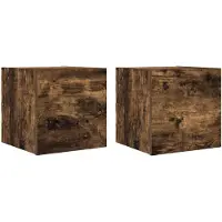 vidaXL Tv-wandmeubelen 2 st 30,5x30x30 cm gerookt eikenkleurig
