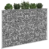 vidaXL Gabion plantenbak trapezium 150x20x100 cm gegalvaniseerd staal