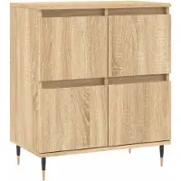 vidaXL Dressoir 60x35x70 cm bewerkt hout sonoma eikenkleurig