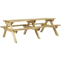 vidaXL Picknicktafel met banken 220x122x72 cm geïmpregneerd grenenhout