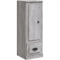 vidaXL Hoge kast 36x35,5x103,5 cm bewerkt hout grijs sonoma eikenkleur