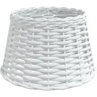 vidaXL Lampenkap, wit, Ø 38 x 23 cm, gevlochten riet