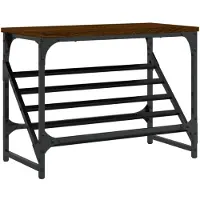 vidaXL Schoenenrek 60x30x45 cm bewerkt hout bruin eikenkleur