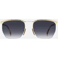 David Beckham Zonnebril - - DB 1225/S RHL/0D - Halfronde metalen montuur - Glazen 55 mm UV400 - Goud/Zwart