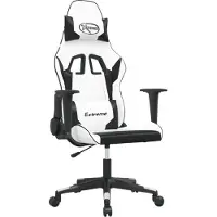 vidaXL Gamingstoel, wit en zwart, kunstleer