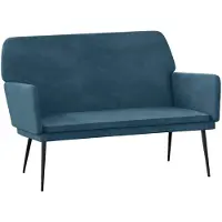 vidaXL Bankje 108x79x79 cm fluweel blauw
